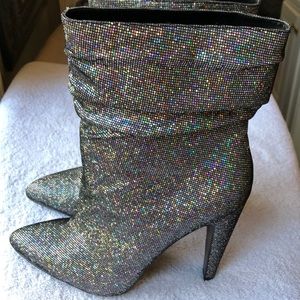 NEW! Steve Madden Iridescent glitter  boots